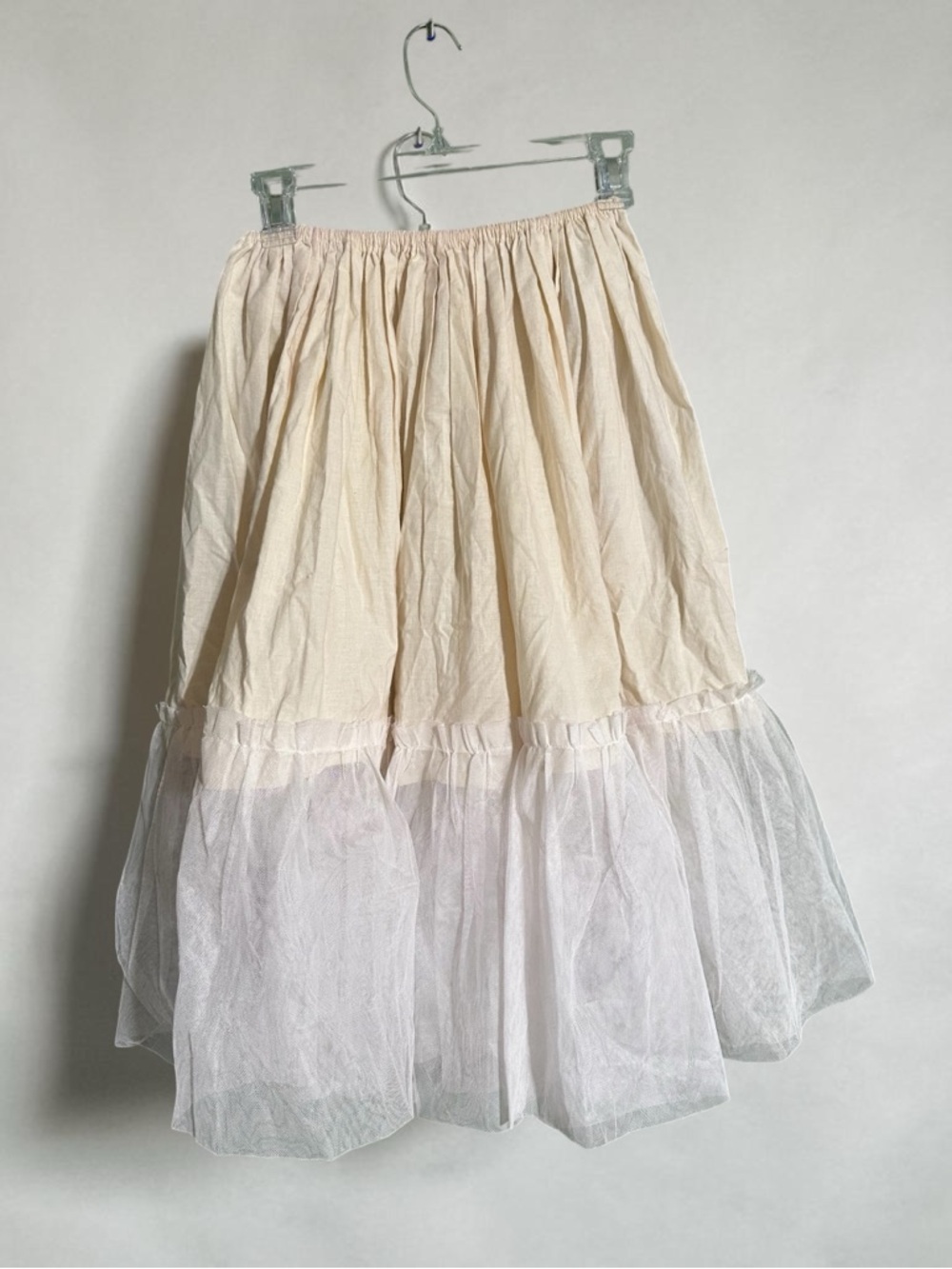Crinoline petticoat Skirt Handmade Size 6 Cloth And Tulle Worn Alone Or Under